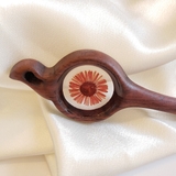 Trâm cài tóc gỗ- resin- hoa khô 69