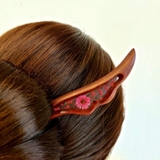 Trâm cài tóc gỗ- resin-cánhtiên-hoanhiềucánhhồng2 136