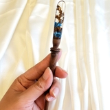 Trâm cài tóc gỗ- resin- hoa khô 60