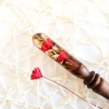 Trâm cài tóc gỗ- resin- hoa khô 28