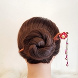 Trâm cài tóc tua rua HOA SƠN HỒNG TÍM