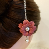 Trâm cài tóc tua rua hoa nỉ