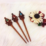 Trâm cài tóc gỗ mix hạt