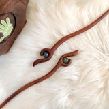 TRÂM CÀI TÓC GỖ ĐÍNH ĐÁ - GIỮA