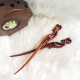 Trâm cài tóc gỗ Peafowl 2