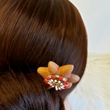 Trâm gỗ cài tóc HOA ĐỎ HẠT LẤP LÁNH