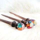 TRÂM CÀI TÓC GỖ-RESIN-CẦU HOA NHIỀU CÁNH MIX