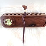 TRÂM GỖ ĐÍNH HOA 3 CÁNH-HOA HỒNG