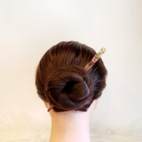 Trâm cài tóc gỗ- resin- hoa khô 57