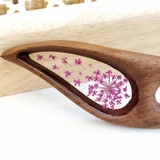 Trâm cài tóc gỗ- resin- HOA TUYẾT KHÔ 140