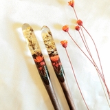 Trâm cài tóc gỗ-resin-ống-snowycam&sao 125