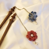 Trâm cài tóc tua rua hoa nỉ