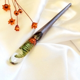 Trâm cài tóc gỗ- resin- hoa khô 79