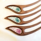 Trâm cài tóc gỗ- resin- HOA TUYẾT KHÔ 140