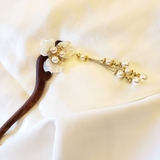 Trâm cài tóc tua rua hoa bẹt 3 cánh