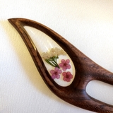 Trâm cài tóc gỗ- resin- 2queluon-trântrâumaihồng-112