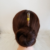 Trâm cài tóc gỗ- resin- hoa khô 36