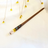 Trâm cài tóc gỗ- resin- hoa khô 92