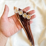 Trâm cài tóc gỗ đính HOA CÚC