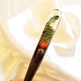 Trâm cài tóc gỗ- resin- hoa khô 79