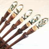 Trâm cài tóc gỗ- resin- hoa khô 73