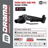 Máy Mài Pin DRM-5100 & DRM-5100A 21V 900W Không Chổi Than 100mm