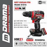 Thân Máy Khoan Pin DRM-TD21A & TD21B 21V Không Chổi Than 65Nm
