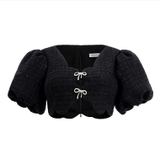 Amy Top - Áo Tweed Tay Bí