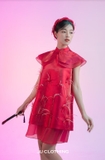 Ngoc Mieu Dress - Đầm Yếm Tết Ju Clothing