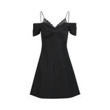 đầm phối ren ngực