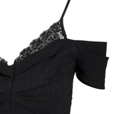 đầm phối ren ngực