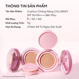 Cushion chống nắng mỏng nhẹ COLORKEY Long Lasting Flawless Brightening Cushion Cream SPF50+ PA++++