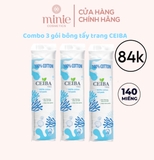 Bông Tẩy Trang Ceiba 100% Chất Liệu Cotton 140 miếng