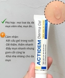 Gel giảm mụn, dưỡng ẩm da ACTIDEM Derma Gel 18gr / 40gr