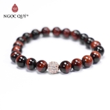 Vòng tay đá Thạch anh mắt hổ tự nhiên phối charm - Mẫu VC0162 - Ngọc Quý