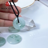 Mặt đồng điếu cẩm thạch cẩm thạch A - phỉ thúy type A chất nếp băng hoa bay 22-24mm - Ngọc Quý