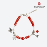 Vòng tay đá Mã não tự nhiên phối charm - Mẫu VC0130 - Ngọc Quý