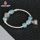 Vòng tay đá Cẩm thạch tự nhiên phối charm - Mẫu VC1259 - Ngọc Quý