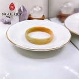 Vòng cẩm thạch A - Vòng ngọc phỉ thúy type A hoàng phỉ bản hẹ mỏng ni 52 bản 12x4mm LM87 - Ngọc Quý