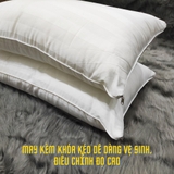 Ruột Gối Nằm Lông Vũ Microfiber Cao Cấp VUA GỐI Deluxe Pillow Gối Lông Vũ Nhân Tạo Êm Ái Kháng Khuẩn Chuẩn Khách Sạn