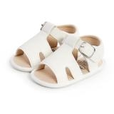 Giày sandal tập đi quai ngang chất da cho bé trai