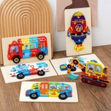 Bảng ghép gỗ phương tiên giao thông cho bé