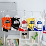 Bộ sát nách Minky mom in hình nón thể thao cho bé