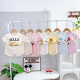 Bộ cộc thun lạnh Minwoo Baby in hoạt hình cho bé