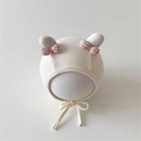 Mũ nón cột dây tai Thỏ nơ cho bé