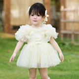 Đầm váy công chúa tay tầng ren bồng cho bé