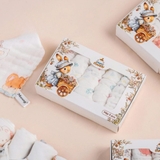 Hộp 5 khăn sữa 6 lớp Manny họa tiết cổ tích