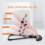 Ghế nhún kiêm bập bênh Love Baby vải cotton cho bé
