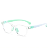Mắt kính chống ánh sáng xanh gọng silicon vuông bầu 02