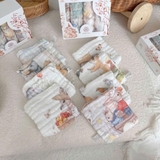 Hộp 4 khăn sữa cotton organic 4 lớp Bubble Tree họa tiết cổ tích